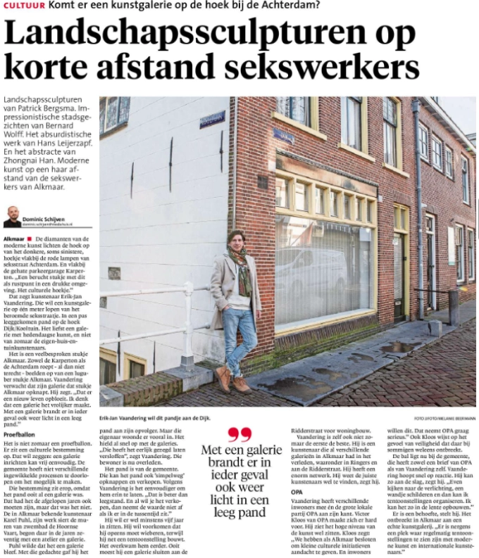 Behoud kunstgalerie op de Dijk