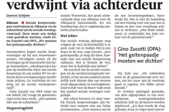 Raadsvragen: Borging van sociale koopwoningen voor de doelgroep
