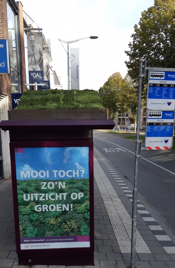 Motie aangenomen: Groene daken bushokjes