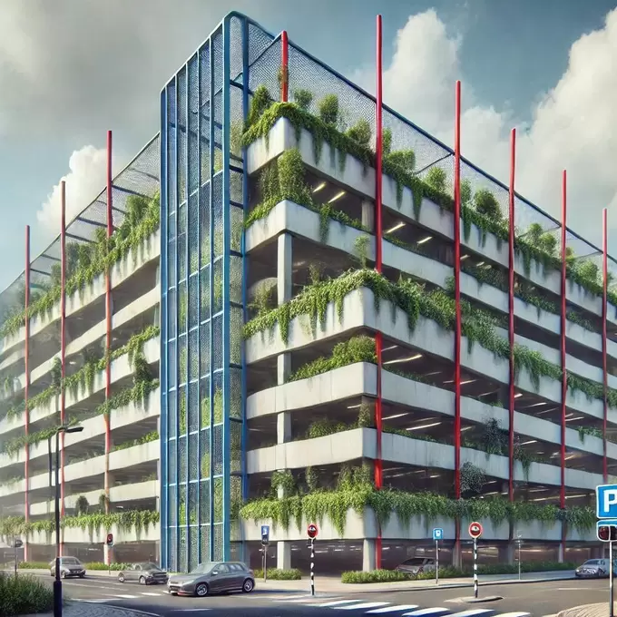 Van betonnen blokkendoos naar groene blikvanger; vergroening parkeergarages